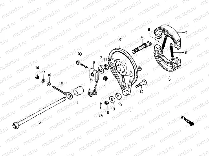 Rear brake panel