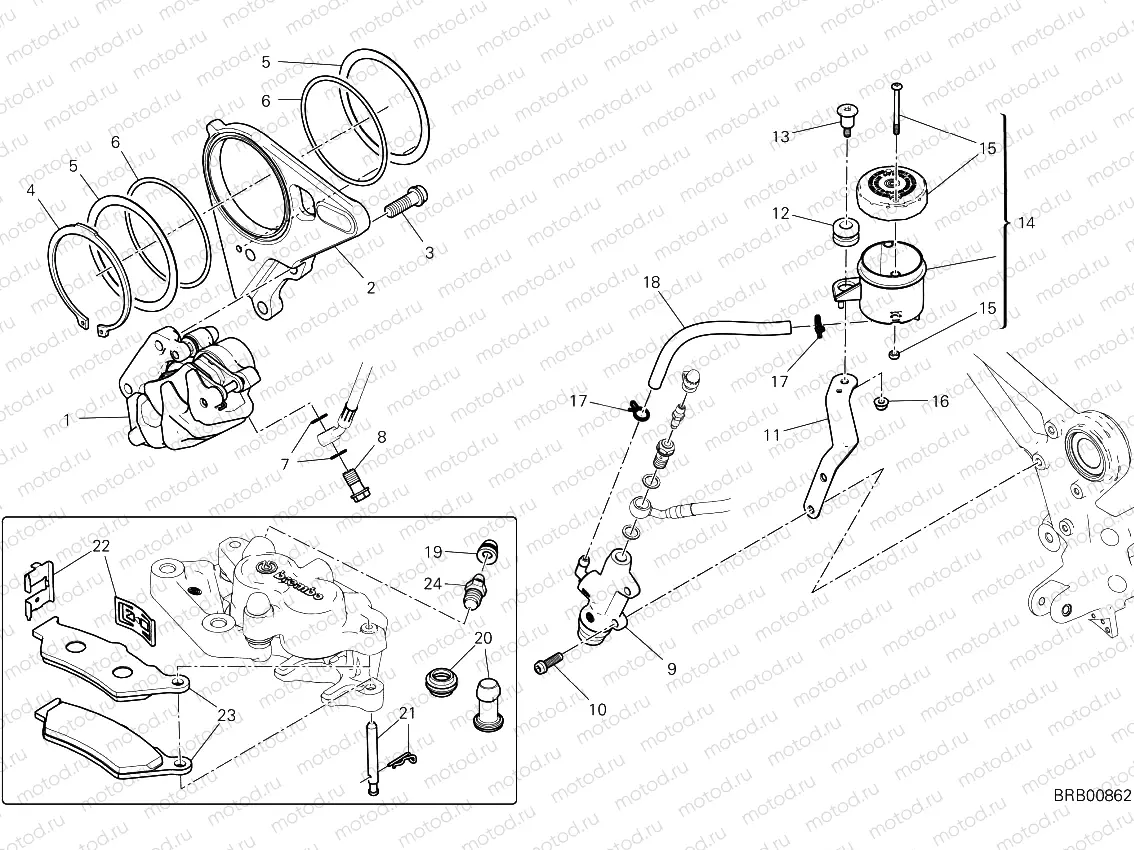 Rear brake system