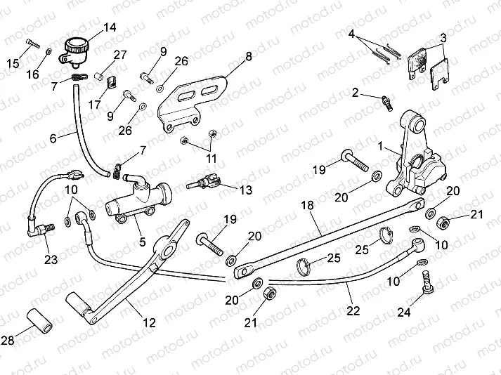 Rear brake system