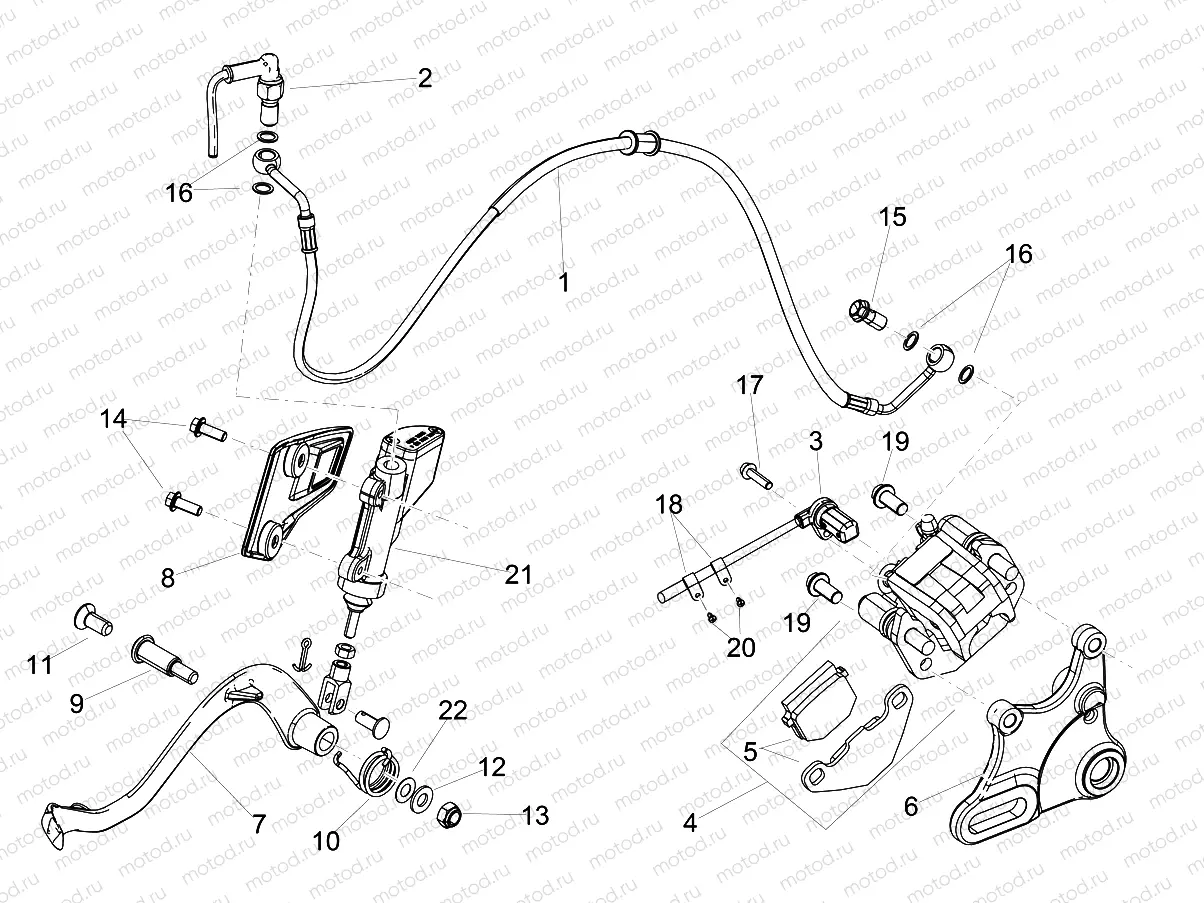 Rear brake system