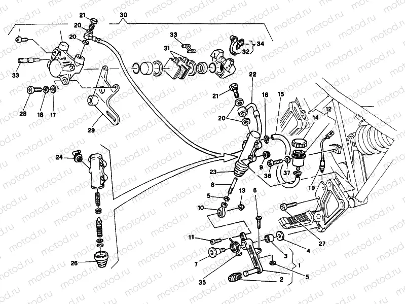 REAR BRAKE SYSTEM » BRAKING SYSTEM