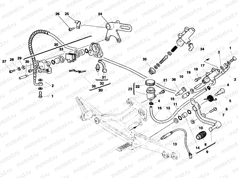 REAR BRAKE SYSTEM » BRAKING SYSTEM