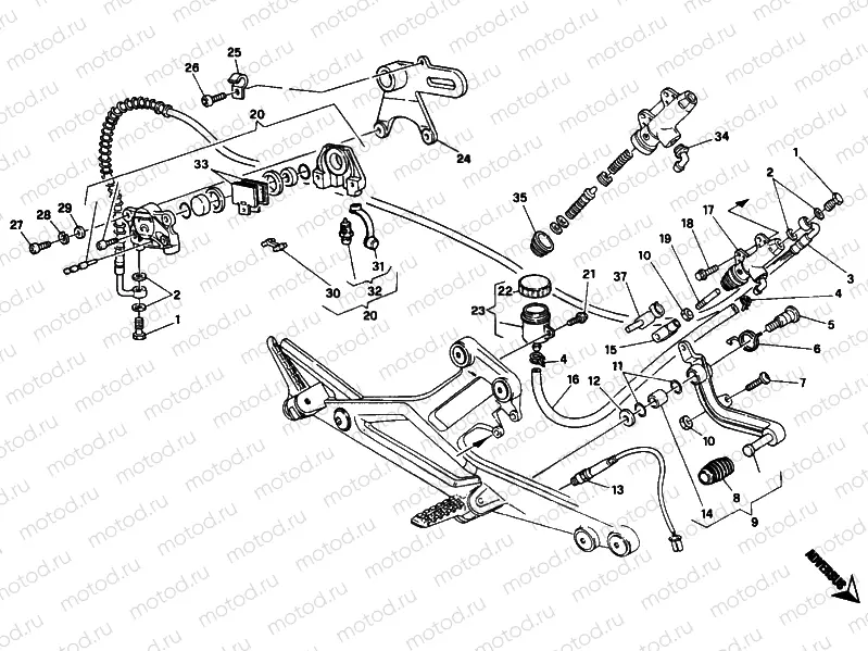 REAR BRAKE SYSTEM » BRAKING SYSTEM