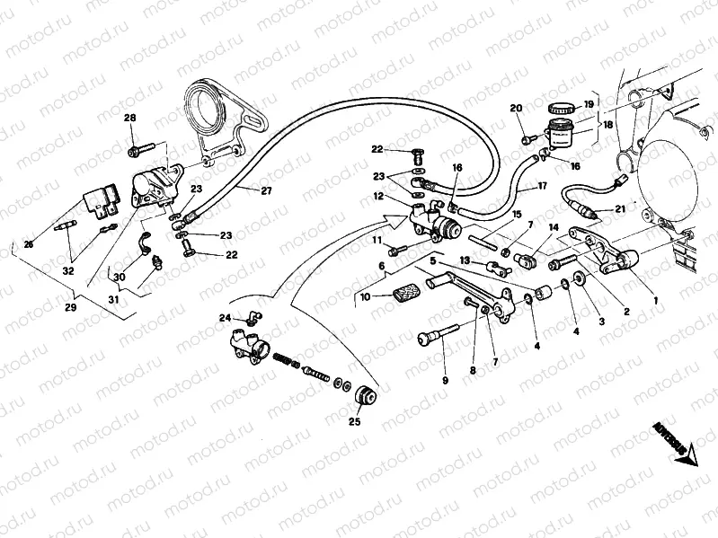 REAR BRAKE SYSTEM » BRAKING SYSTEM