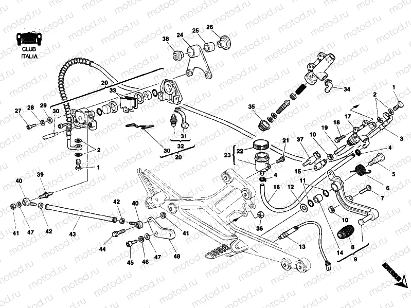 REAR BRAKE SYSTEM CLUB ITALIA » BRAKING SYSTEM