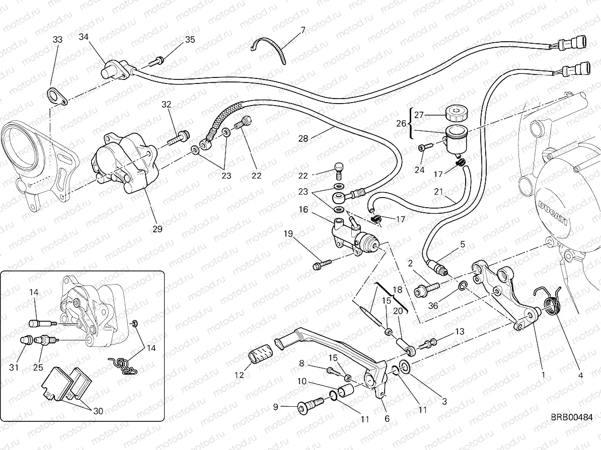 REAR BRAKE SYSTEM [MOD:F848]