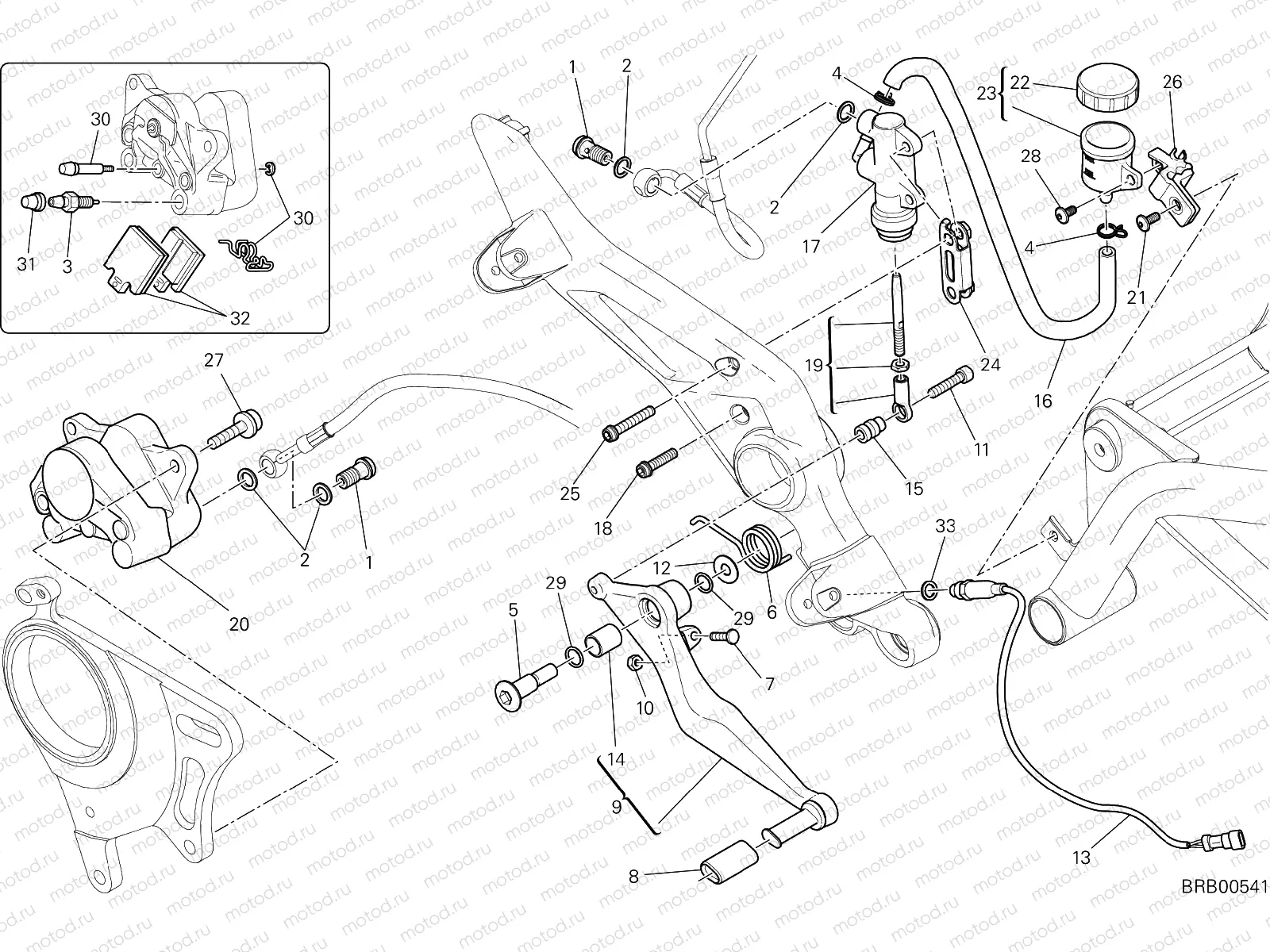 REAR BRAKE SYSTEM [MOD:HYM939SP]