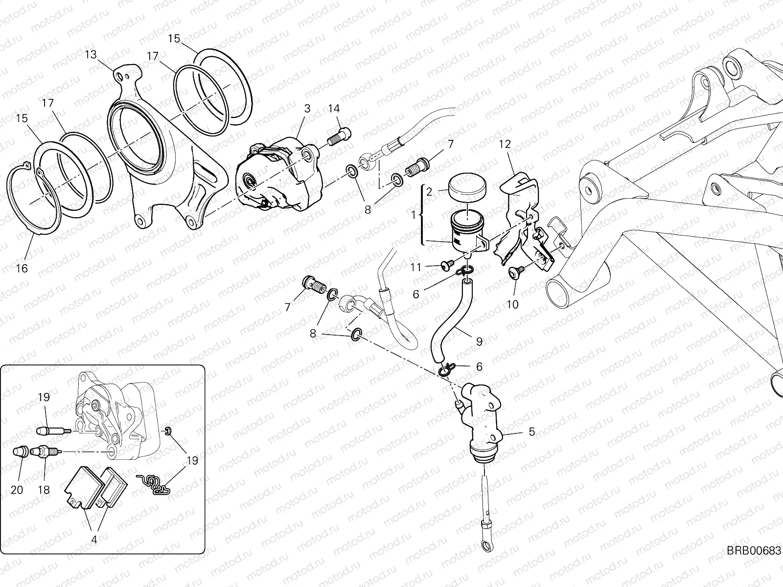 REAR BRAKE SYSTEM [MOD:HYM950SP]