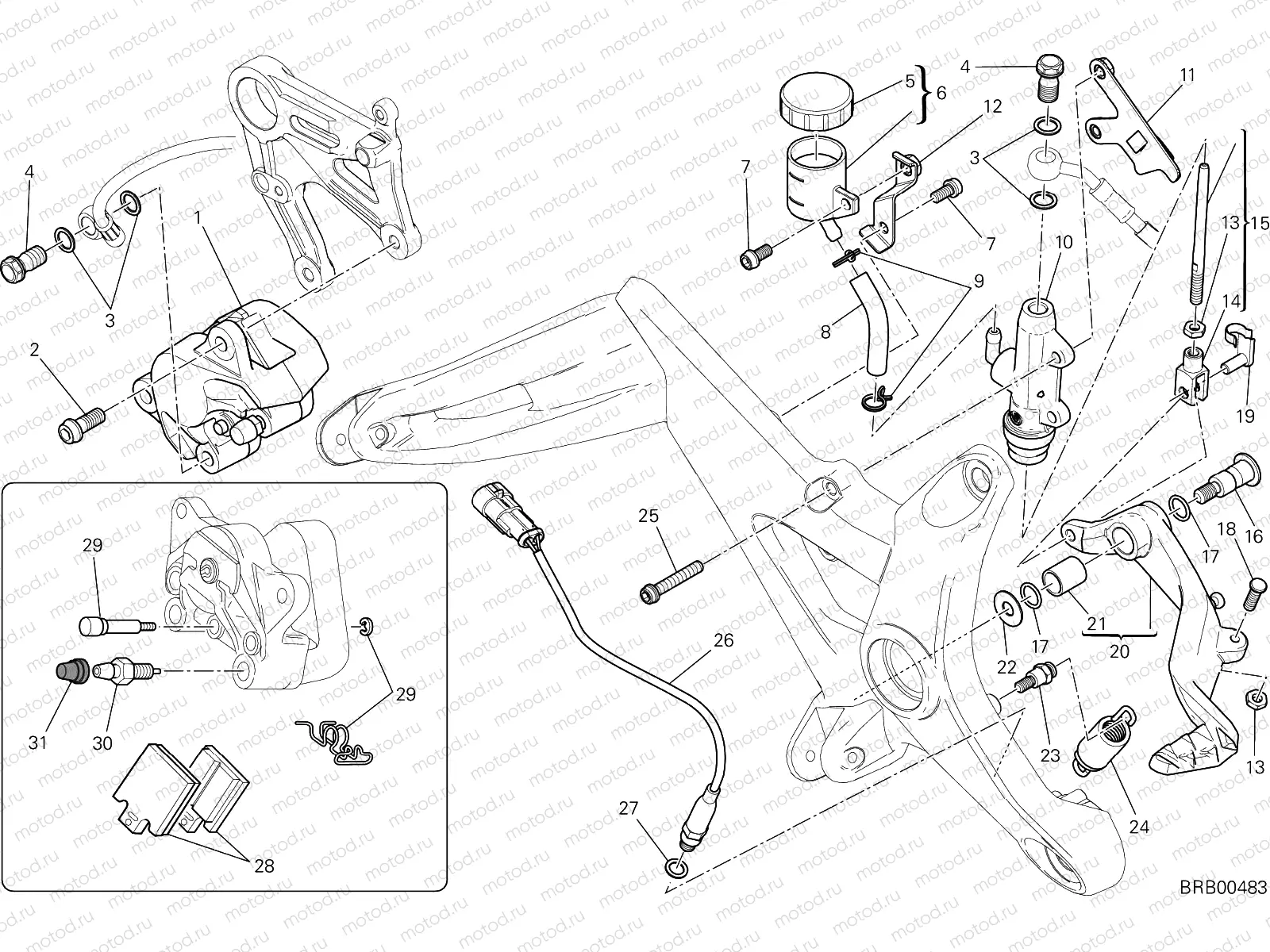 REAR BRAKE SYSTEM [MOD:M 821]