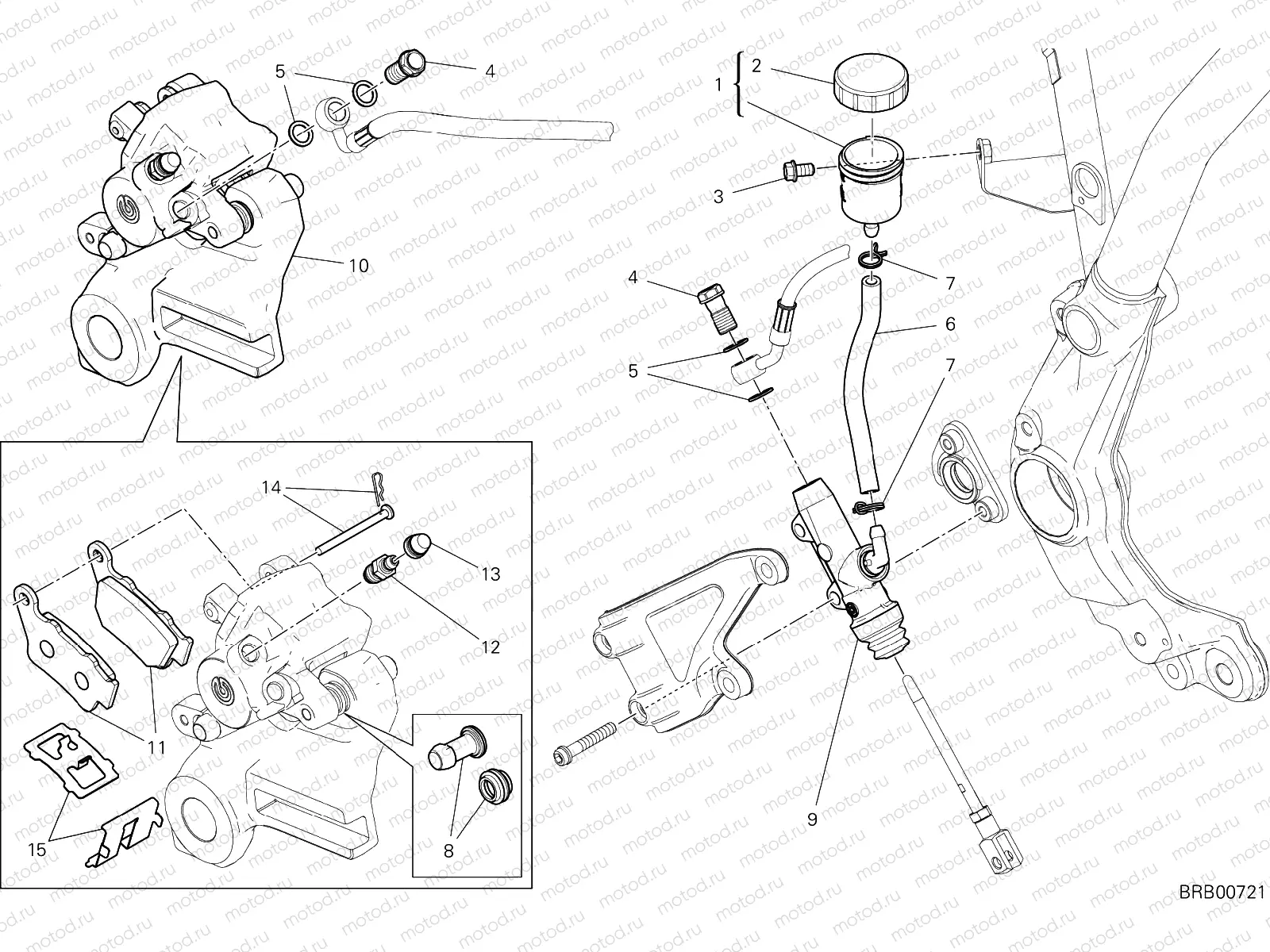 REAR BRAKE SYSTEM [MOD:SCR800FH]