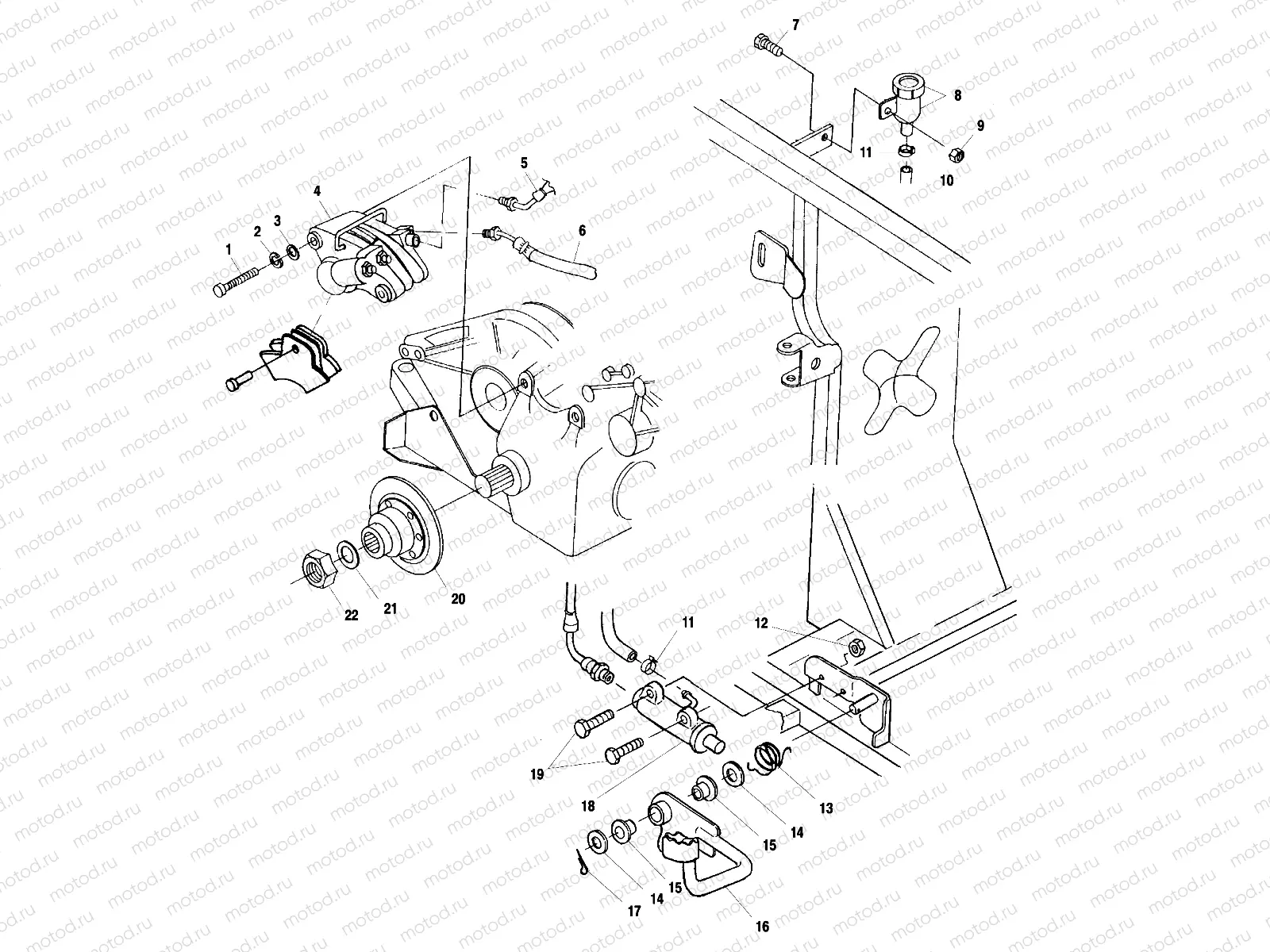 REAR BRAKE/FOOT PEDAL - A01CH42AA (4964436443C007) | REAR BRAKE/FOOT PEDAL - A01CH42AA (4964436443C007)
