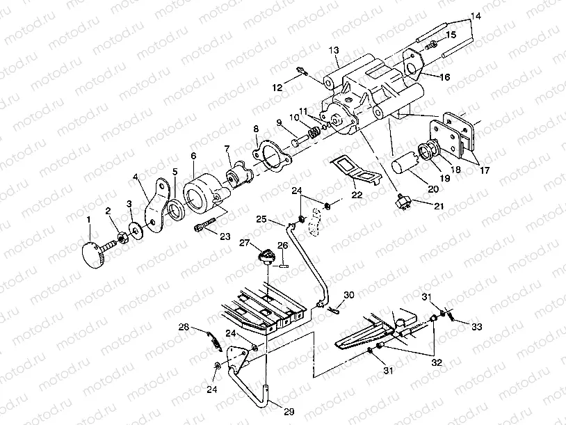 REAR BRAKE/FOOT PEDAL ASSEMBLY 4X4 250 W938127 (4924042404027A) | REAR BRAKE/FOOT PEDAL ASSEMBLY 4X4 250 W938127 (4924042404027A)