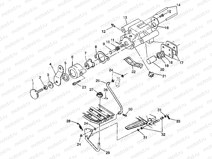 REAR BRAKE/FOOT PEDAL ASSEMBLY 4X4 350L W938139 (4924052405028A) | REAR BRAKE/FOOT PEDAL ASSEMBLY 4X4 350L W938139 (4924052405028A)