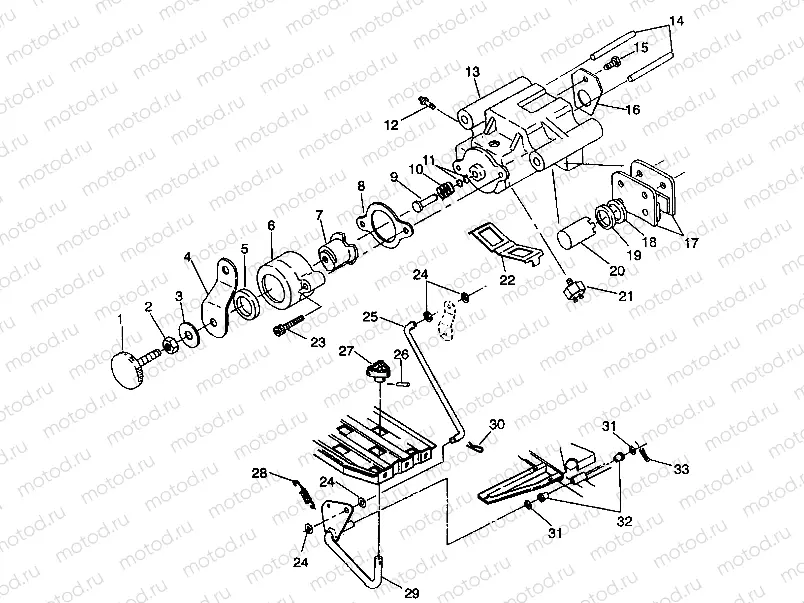 REAR BRAKE/FOOT PEDAL ASSEMBLY Trail Boss W938527 (4924072407023A) | REAR BRAKE/FOOT PEDAL ASSEMBLY Trail Boss W938527 (4924072407023A)