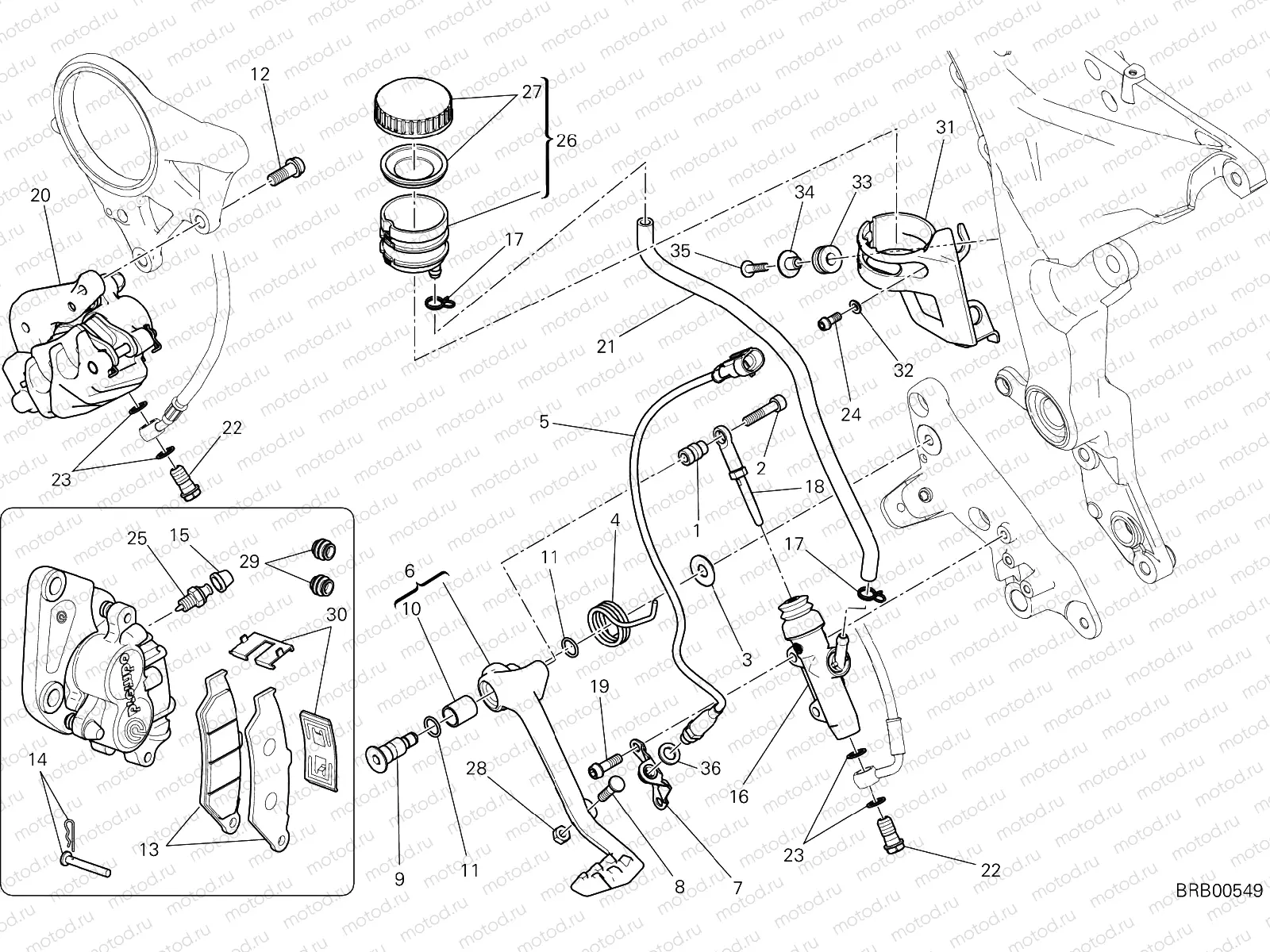 REAR BRAKING SYSTEM [MOD:MS1200PP]