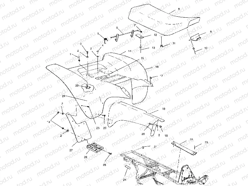 REAR CAB - A02BA50AA/AB (4969976997A04) | REAR CAB - A02BA50AA/AB (4969976997A04)