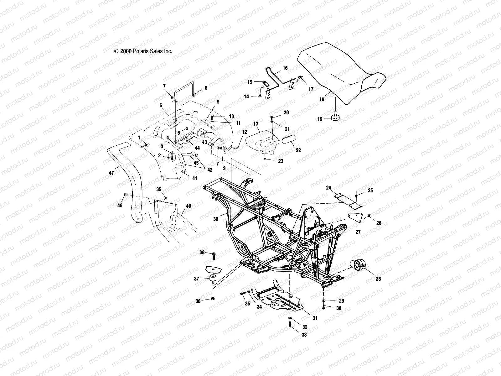 REAR CAB and SEAT - A00CD50AA (4954885488A005) | REAR CAB and SEAT - A00CD50AA (4954885488A005)