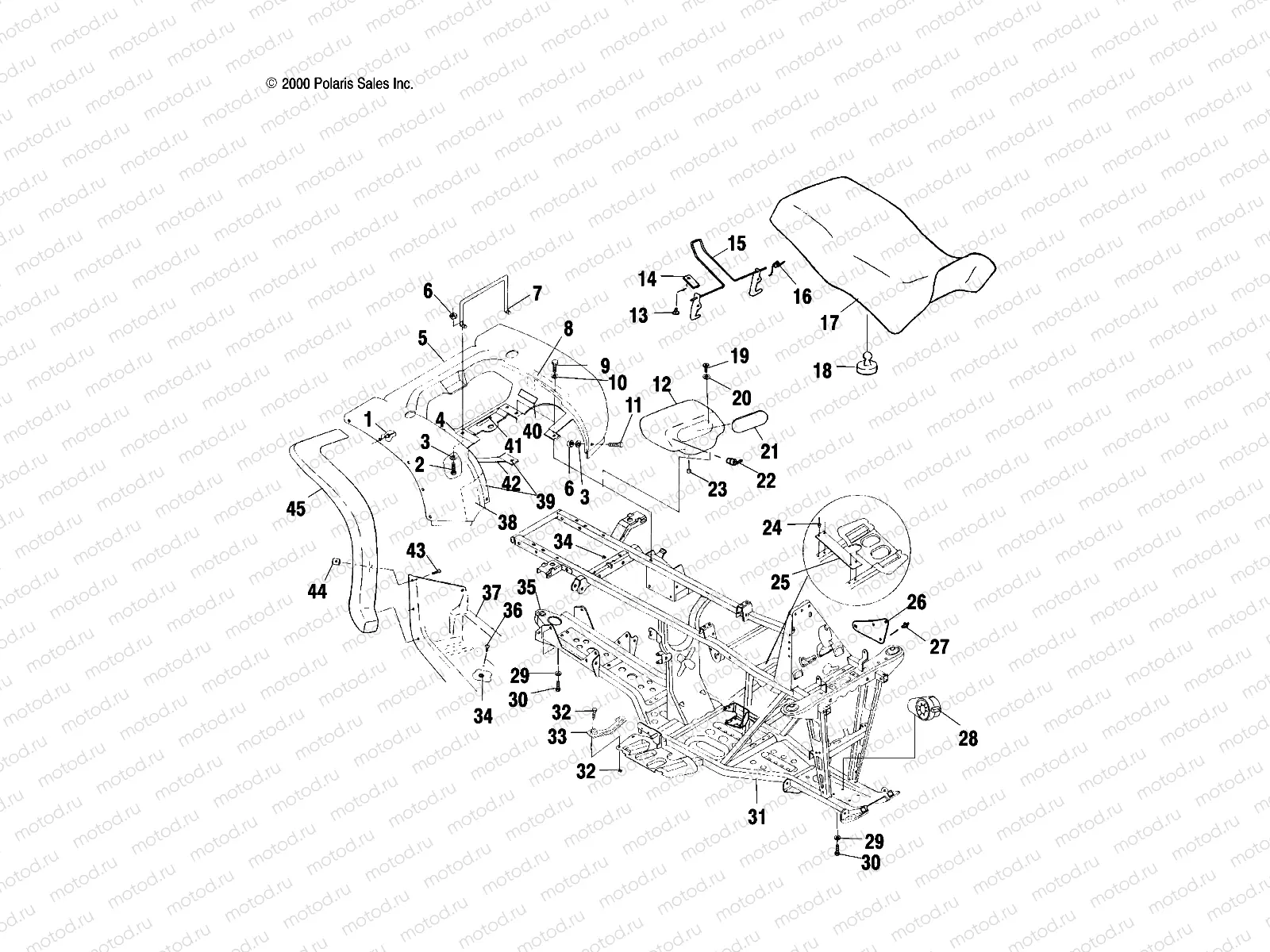 REAR CAB and SEAT - A00CH33AC (4959905990A005) | REAR CAB and SEAT - A00CH33AC (4959905990A005)