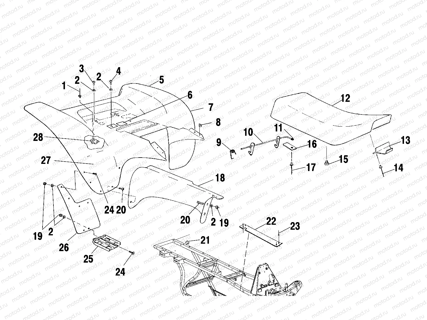 REAR CAB AND SEAT - A02BG50AA/AC (4970027002A04) | REAR CAB AND SEAT - A02BG50AA/AC (4970027002A04)