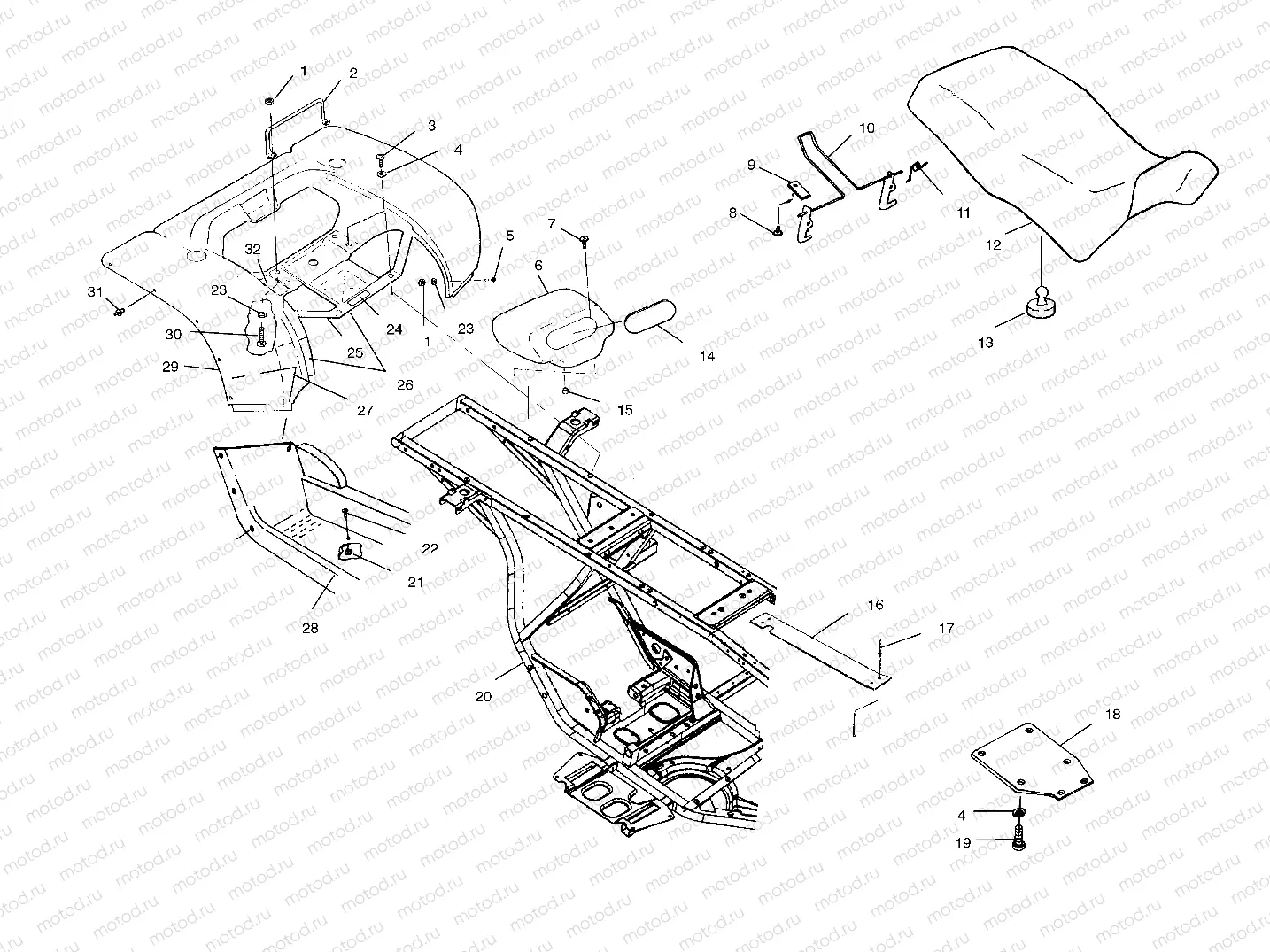 REAR CAB and SEAT - A02CA32AA/AB (4969816981A04) | REAR CAB and SEAT - A02CA32AA/AB (4969816981A04)