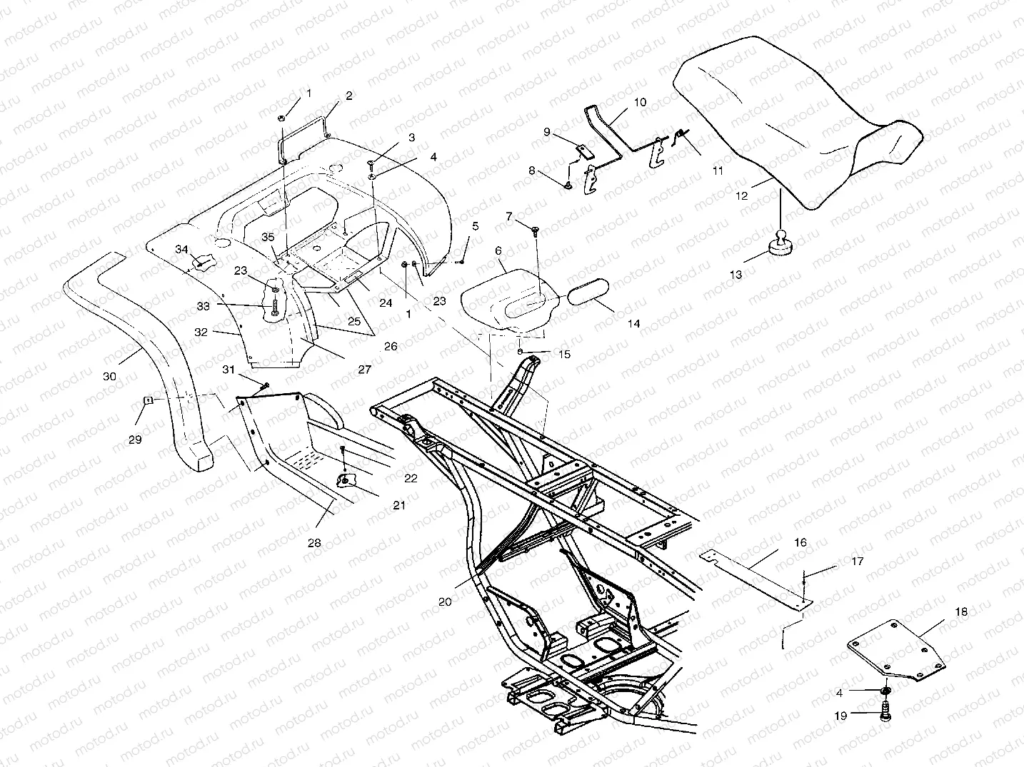 REAR CAB and SEAT - A02CG38CA (4970247024A04) | REAR CAB and SEAT - A02CG38CA (4970247024A04)