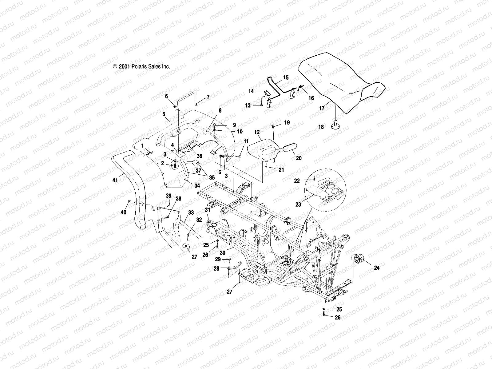 REAR CAB AND SEAT - A02CH42AA (4968536853A03) | REAR CAB AND SEAT - A02CH42AA (4968536853A03)