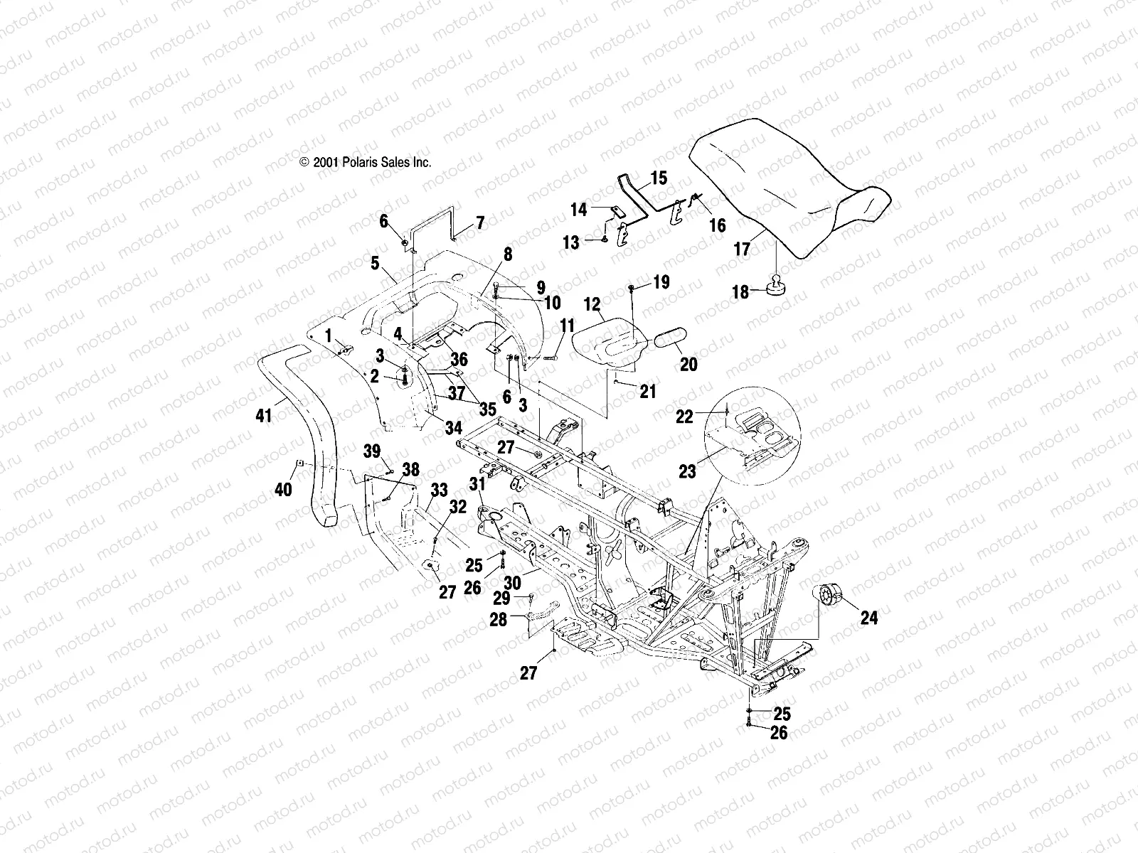 REAR CAB AND SEAT - A02CH50 ALL OPTIONS (4967436743A03) | REAR CAB AND SEAT - A02CH50 ALL OPTIONS (4967436743A03)