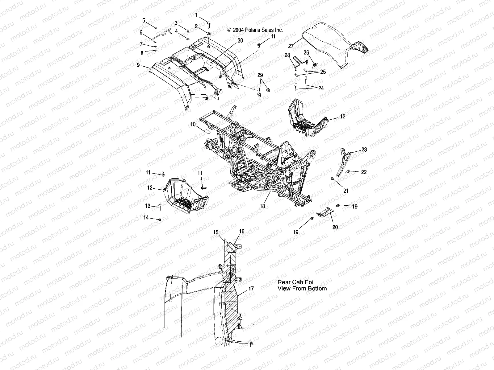 REAR CAB and SEAT - A05MH68AK/AN/AD (4994199419A03) | REAR CAB and SEAT - A05MH68AK/AN/AD (4994199419A03)