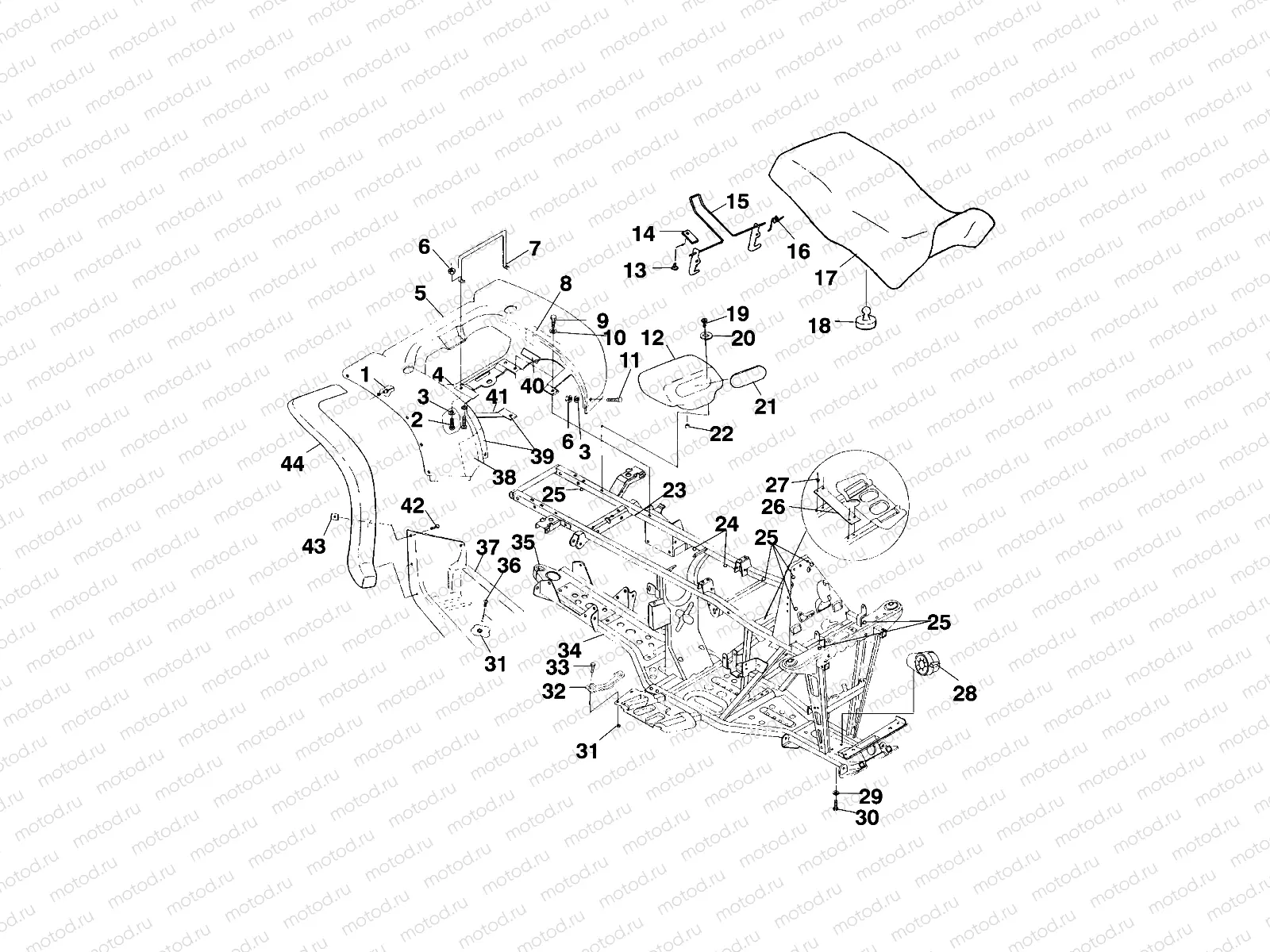 REAR CAB and SEAT - A99CH45IA (4949154915A005) | REAR CAB and SEAT - A99CH45IA (4949154915A005)