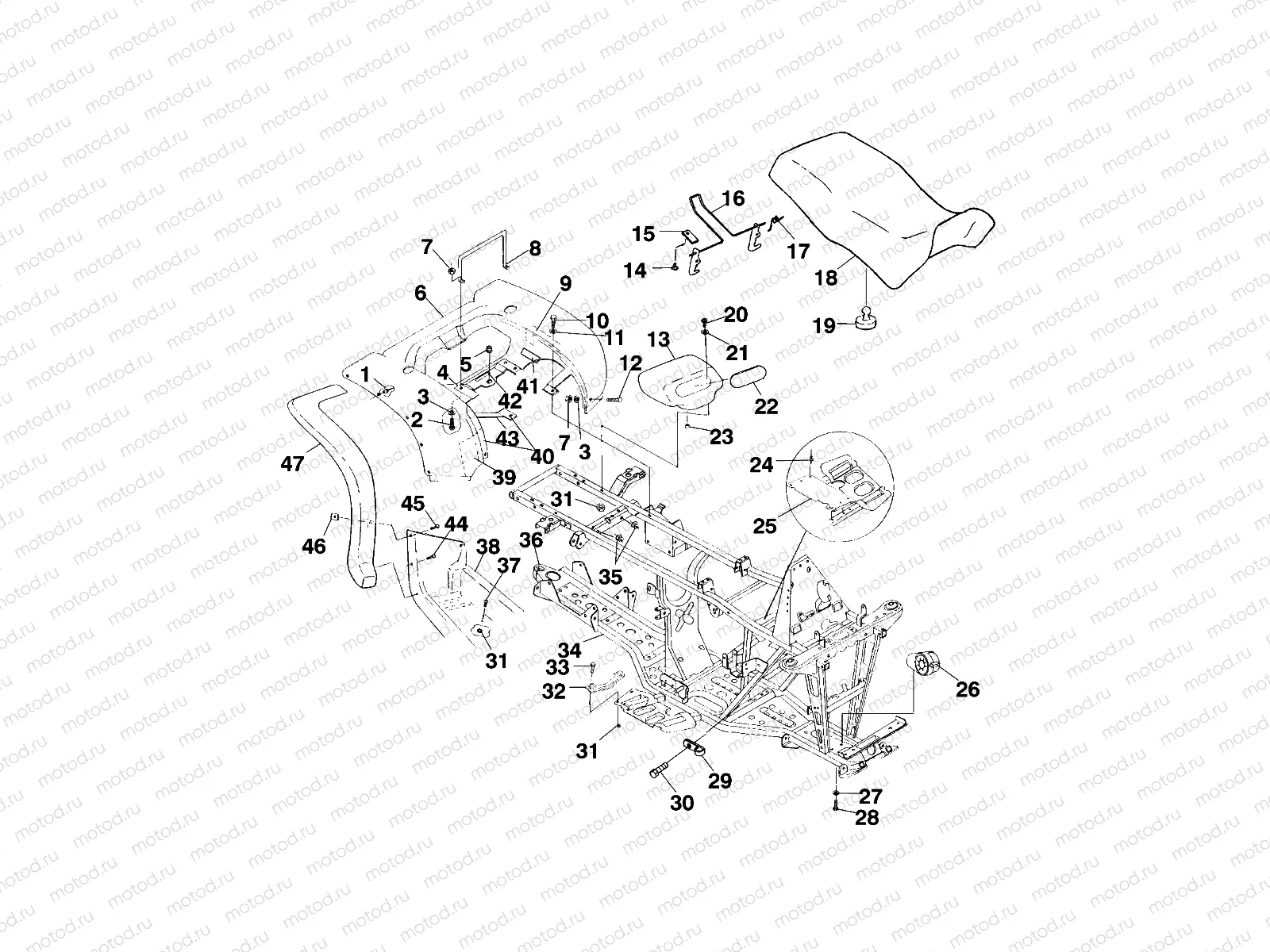 REAR CAB and SEAT - A99CH50EB (4949114911a005) | REAR CAB and SEAT - A99CH50EB (4949114911a005)