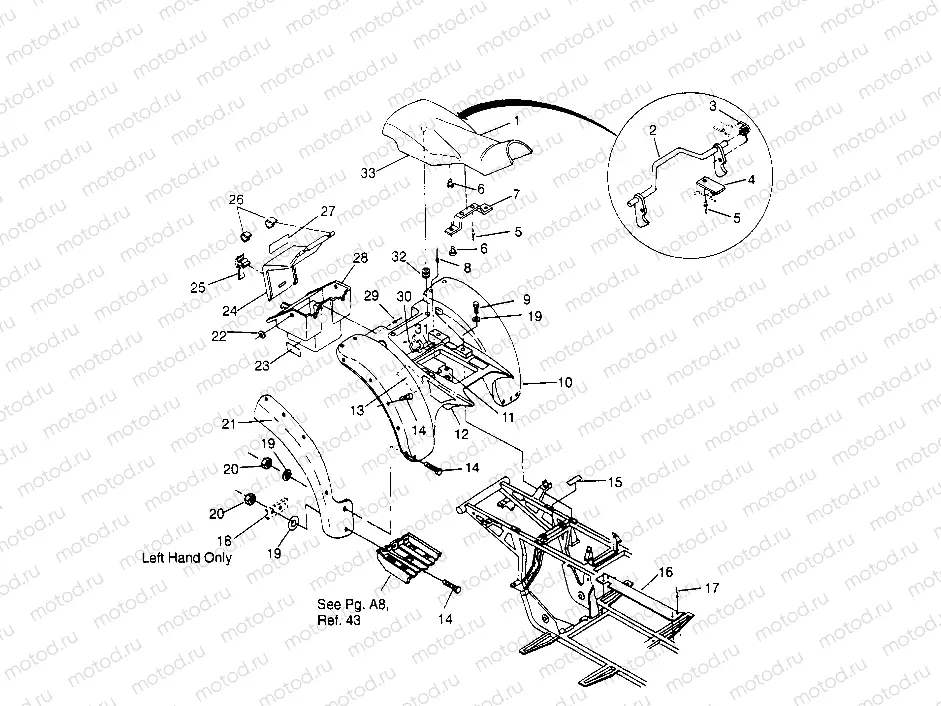 REAR CAB and SEAT ASSEMBLY Sportsman 4x4 W958040 (4930403040A006) | REAR CAB and SEAT ASSEMBLY Sportsman 4x4 W958040 (4930403040A006)
