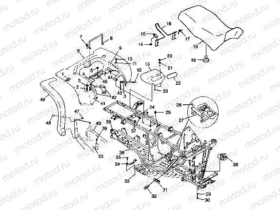 REAR CAB and SEAT - W98CH50AB (4945714571a005) | REAR CAB and SEAT - W98CH50AB (4945714571a005)