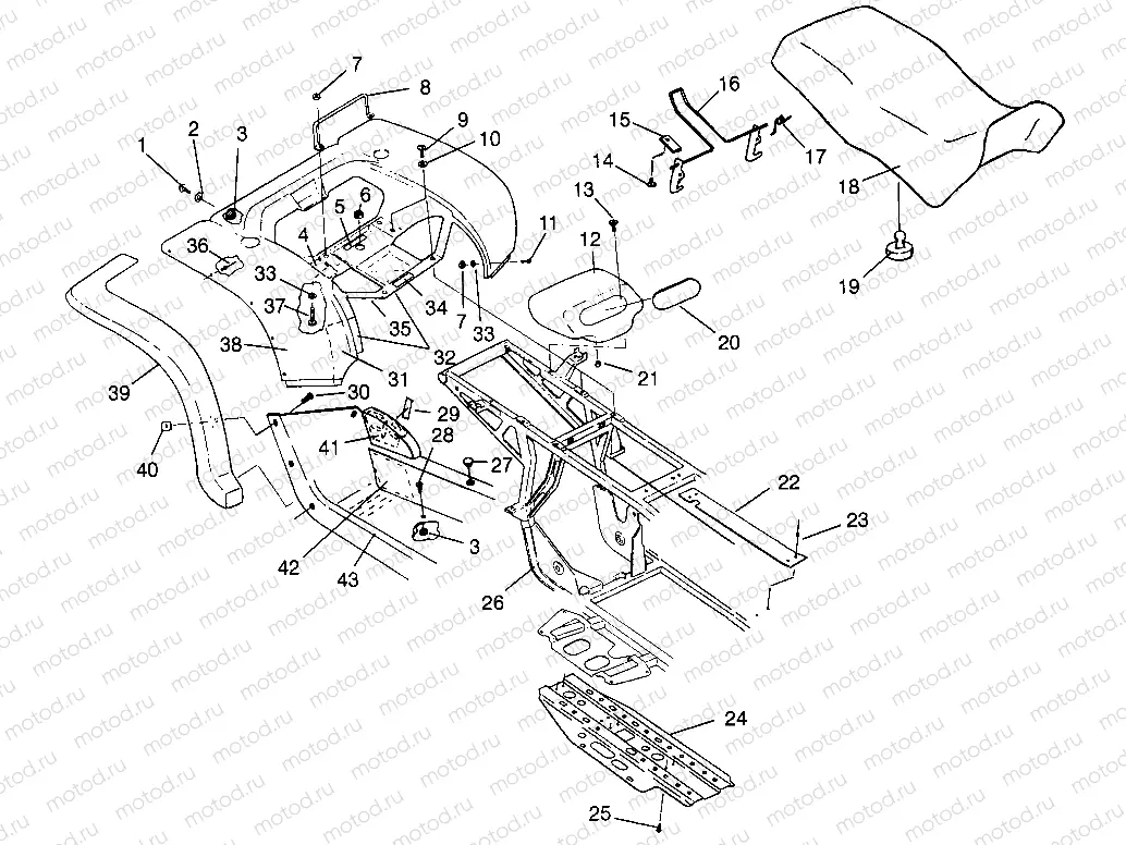 REAR CAB and SEAT XPLORER 300 W969130 (4935903590A006) | REAR CAB and SEAT XPLORER 300 W969130 (4935903590A006)