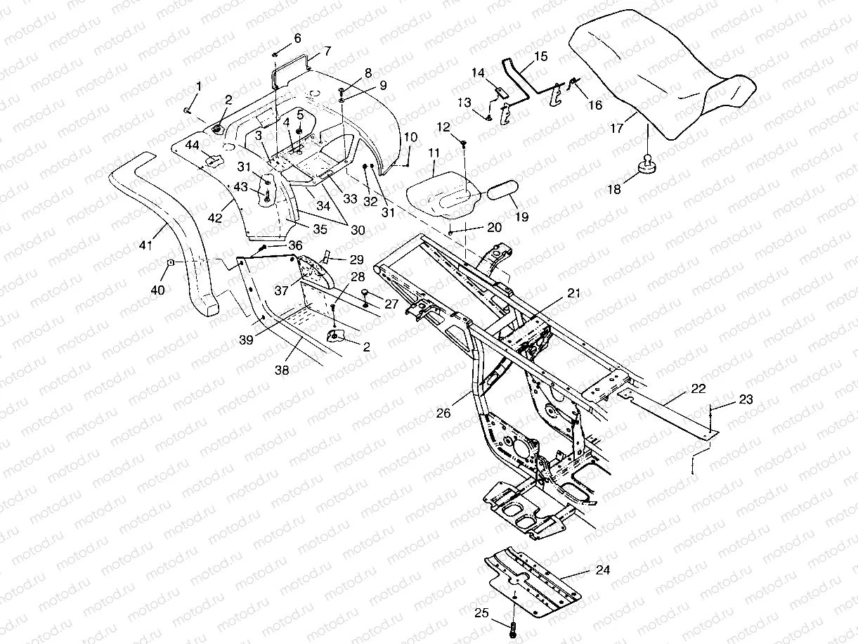 REAR CAB and SEAT XPLORER 300 W97CC28C (4939813981A005) | REAR CAB and SEAT XPLORER 300 W97CC28C (4939813981A005)