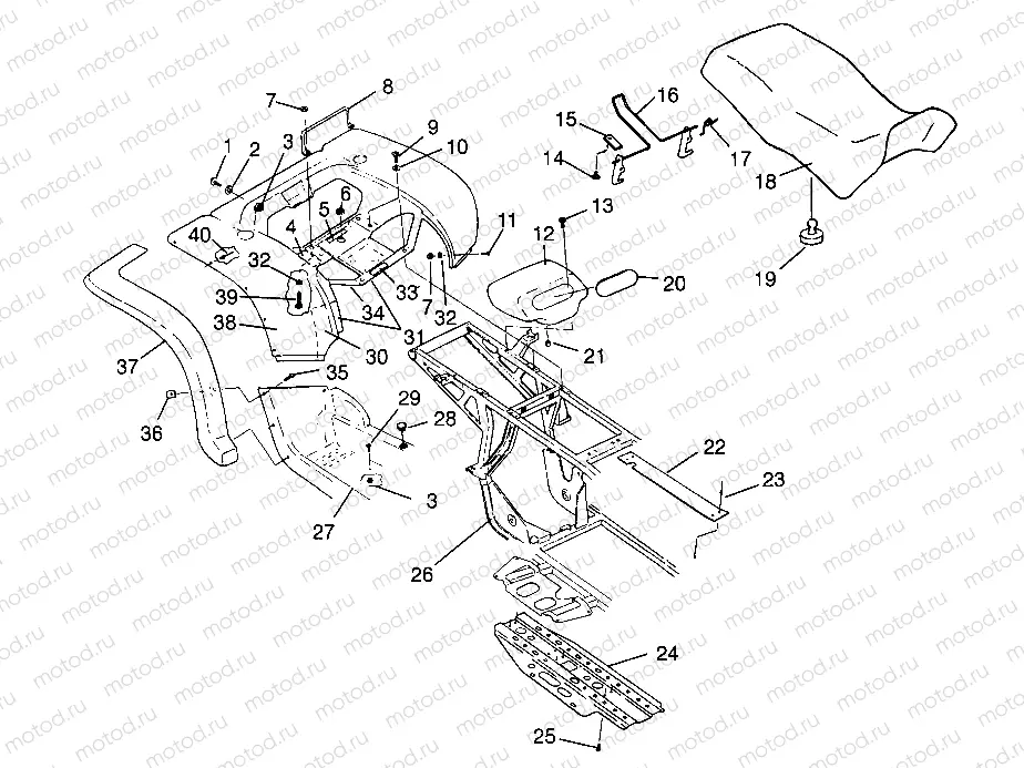 REAR CAB and SEAT XPLORER 400L W969140 (4935983598A006) | REAR CAB and SEAT XPLORER 400L W969140 (4935983598A006)