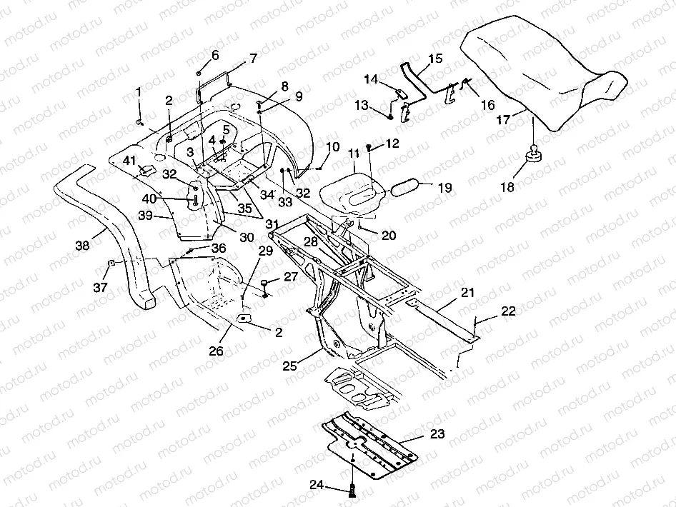 REAR CAB and SEAT XPLORER 400L W97CC38C (4939753975A006) | REAR CAB and SEAT XPLORER 400L W97CC38C (4939753975A006)