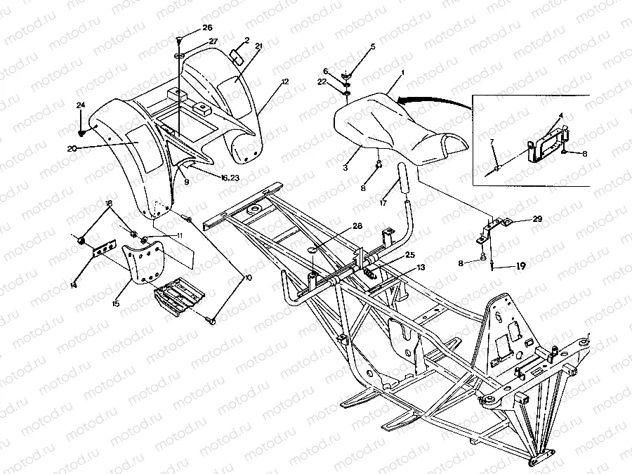 REAR CAB ASSEMBLY 250 6x6 / W928727 (4922842284002A) | REAR CAB ASSEMBLY 250 6x6 / W928727 (4922842284002A)