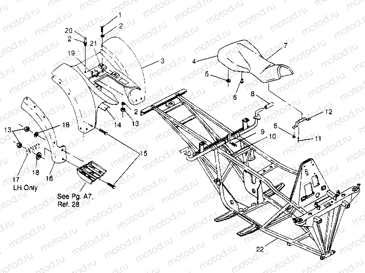 REAR CAB ASSEMBLY 6x6 400L - U.S.  W958740 | REAR CAB ASSEMBLY 6x6 400L - U.S.  W958740, SWEDISH  S958740 and NORWEGIAN (4930273027A006)