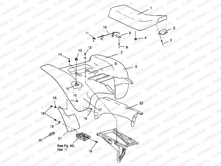 REAR CAB ASSEMBLY Scrambler W957840 (4927252725A006) | REAR CAB ASSEMBLY Scrambler W957840 (4927252725A006)