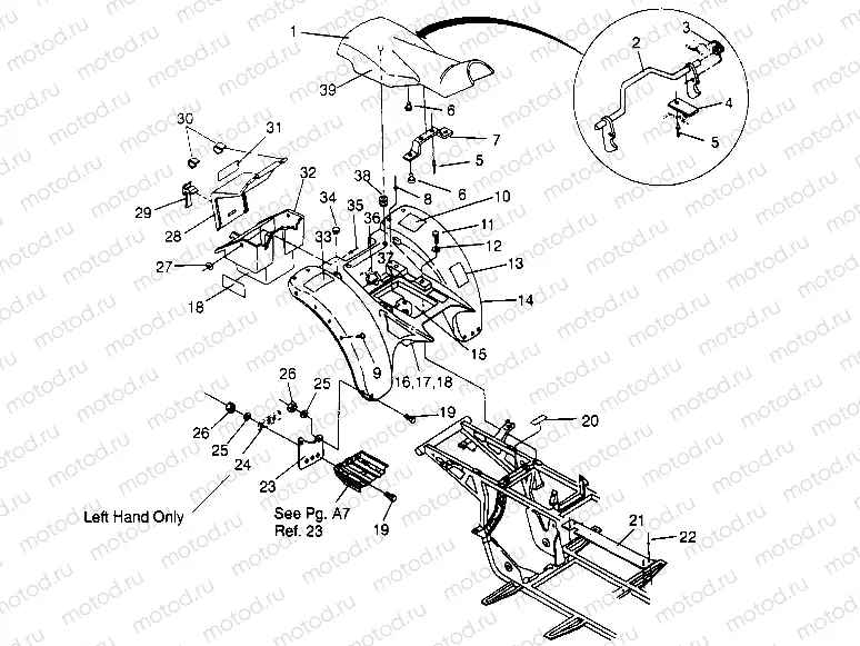REAR CAB ASSEMBLY Sport 400L W948540 (4927232723A006) | REAR CAB ASSEMBLY Sport 400L W948540 (4927232723A006)