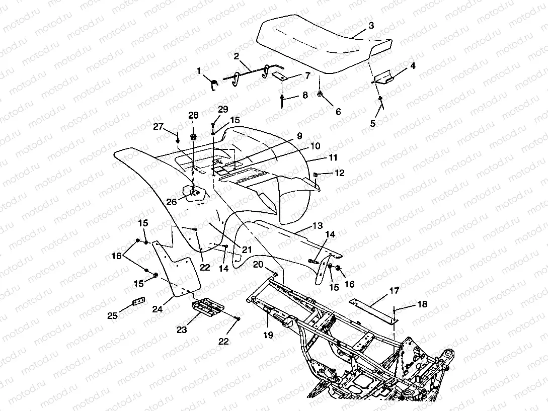 REAR CAB Trail Blazer W98BA25C (4945464546A006) | REAR CAB Trail Blazer W98BA25C (4945464546A006)