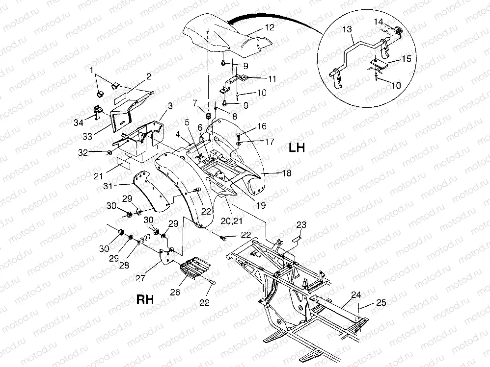 REAR CAB Trail Boss W968527 (4935883588A006) | REAR CAB Trail Boss W968527 (4935883588A006)