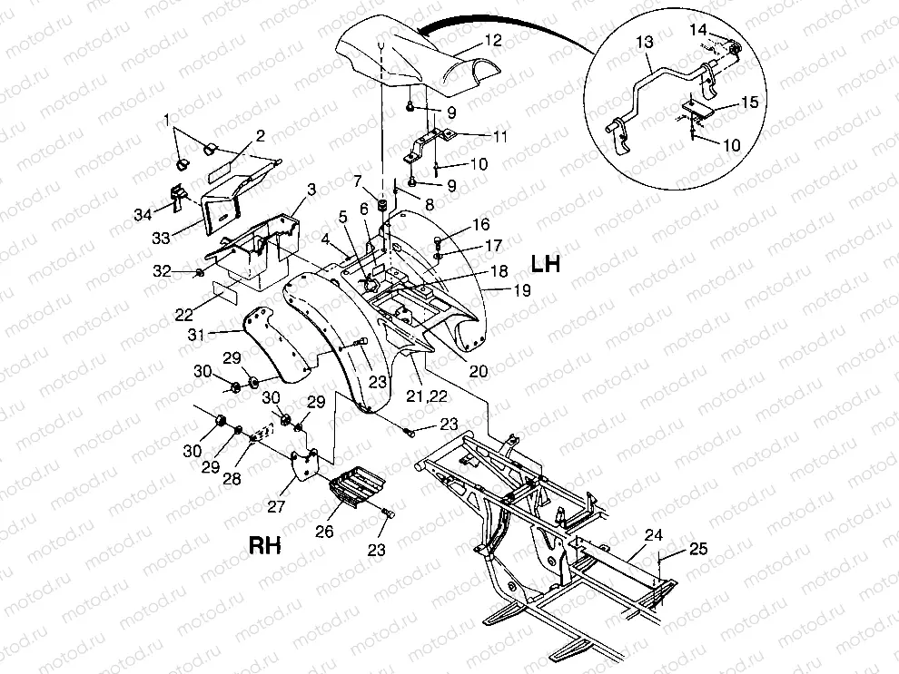 REAR CAB Trail Boss W97AA25C (4940574057A006) | REAR CAB Trail Boss W97AA25C (4940574057A006)