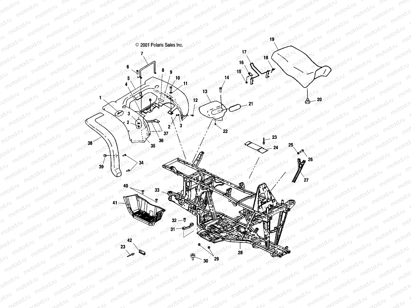 REAR CAB/SEAT/MAIN FRAME - A02CH68AA/AB/AC/CA/CB (4966346634A03) | REAR CAB/SEAT/MAIN FRAME - A02CH68AA/AB/AC/CA/CB (4966346634A03)