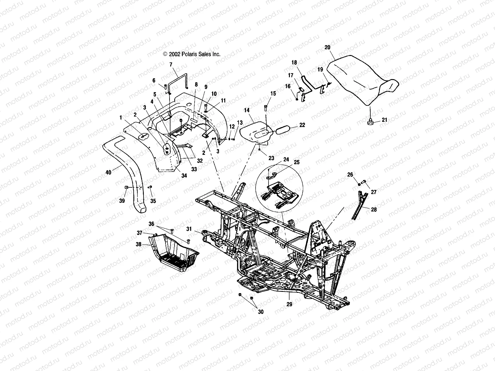 REAR CAB/SEAT/MAIN FRAME - A03CH68AA/AC/AF/AH/AL (4975557555A03) | REAR CAB/SEAT/MAIN FRAME - A03CH68AA/AC/AF/AH/AL (4975557555A03)
