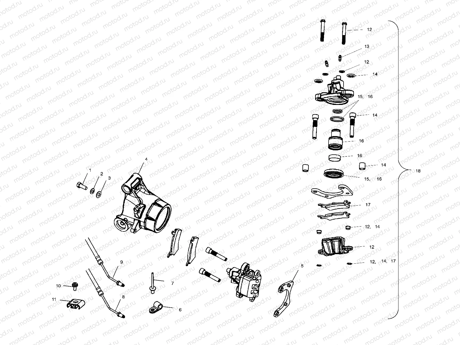 REAR CALIPER - A04CH59AF/AH/AJ/AT/AV (4986128612B11) | REAR CALIPER - A04CH59AF/AH/AJ/AT/AV (4986128612B11)
