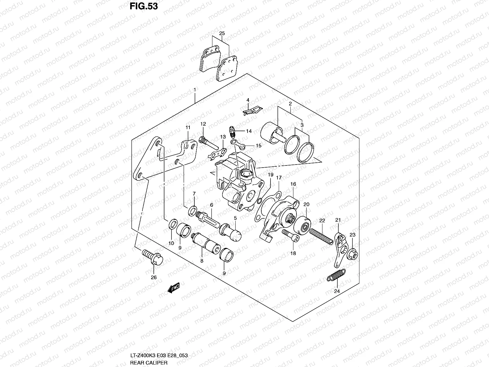 REAR CALIPER (MODEL K3)
