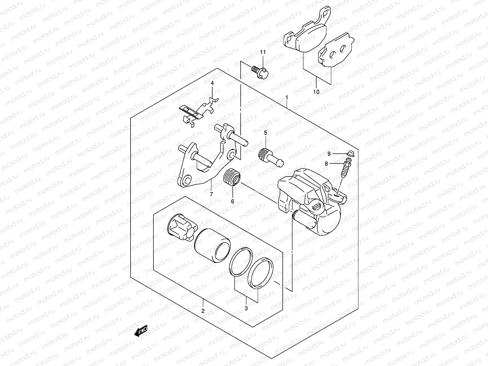 REAR CALIPER (MODEL K4)
