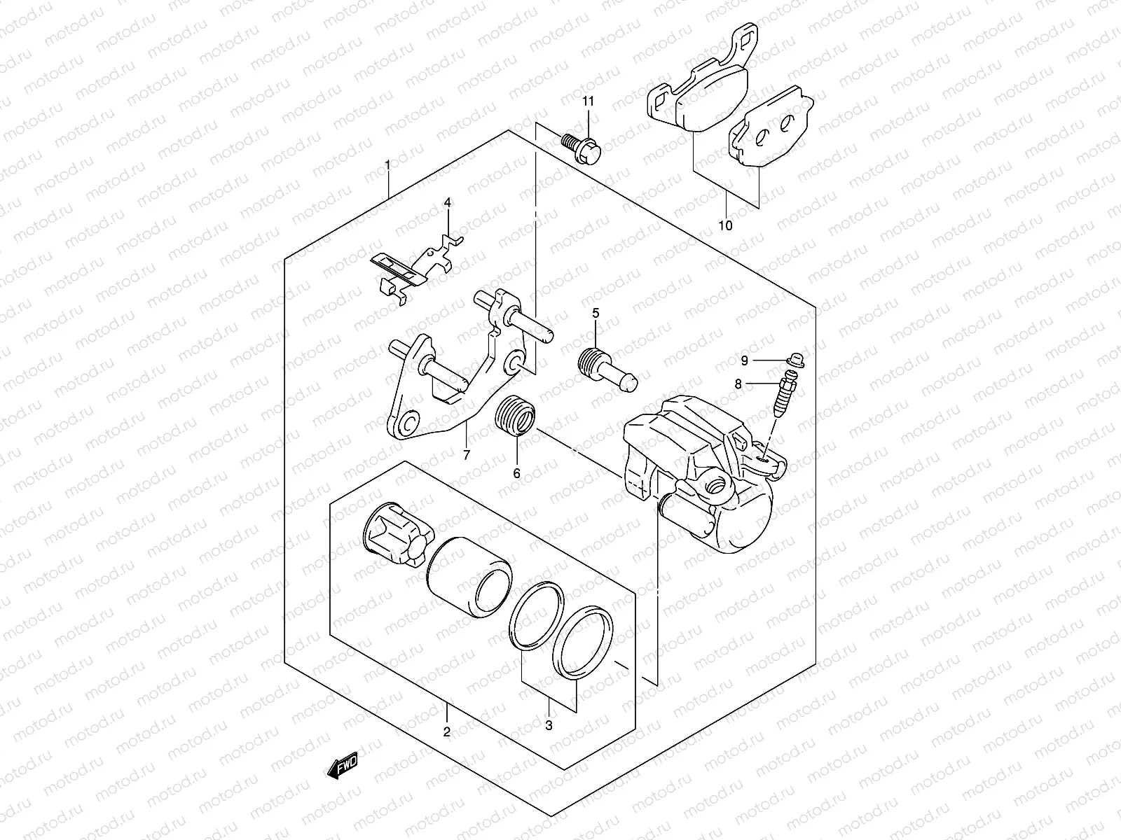 REAR CALIPER (MODEL K4)