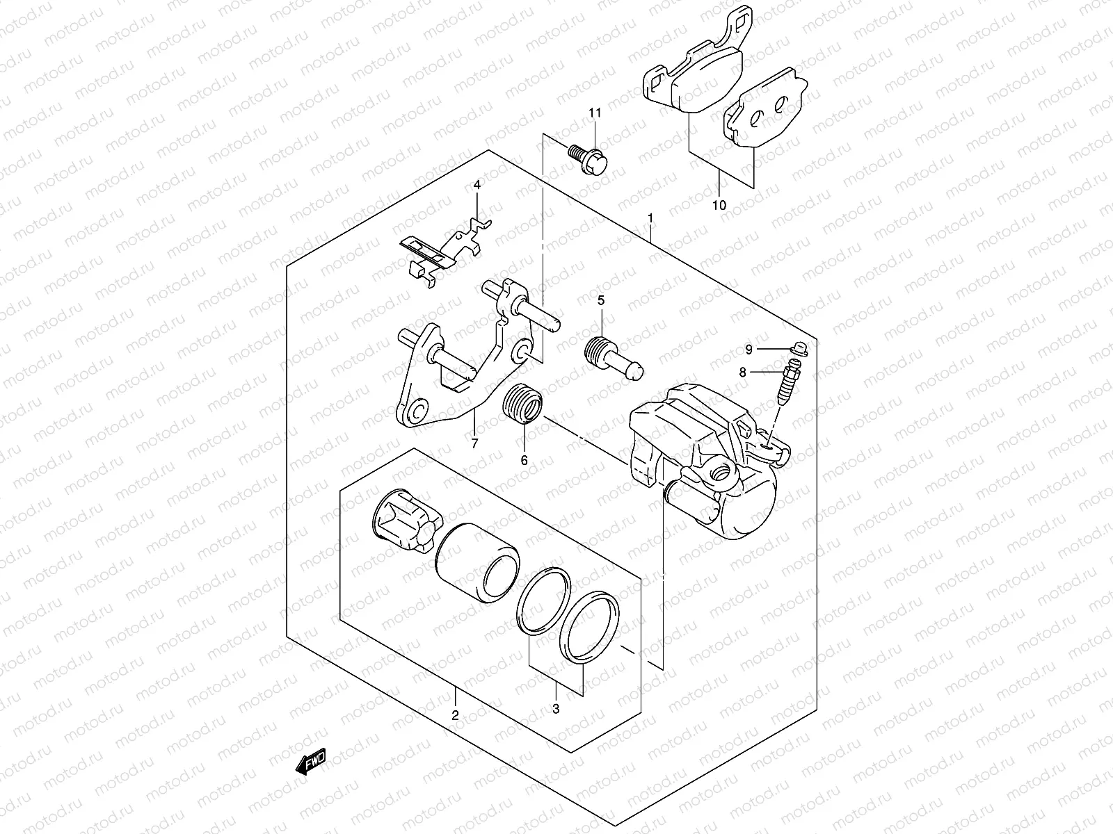 REAR CALIPER (MODEL K4)